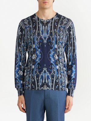 Pullover mit print mit paisleymuster Etro blau