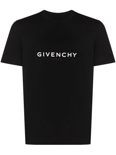 Pamučna majica s printom Givenchy crna