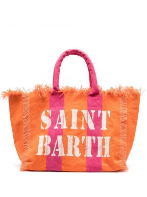 Плажна чанта с ресни с принт Mc2 Saint Barth