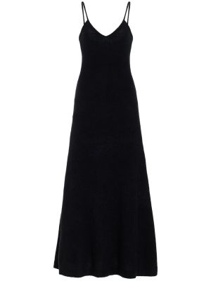 Μάξι φόρεμα κασμίρ Gabriela Hearst μαύρο