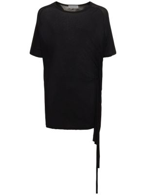 Pamut póló Yohji Yamamoto fekete