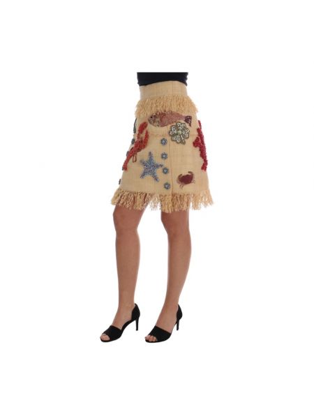 Mini falda Dolce & Gabbana beige
