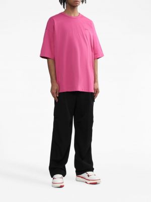Bavlněné tričko s výšivkou Juun.j růžové