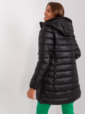 Pikowana kurtka z kieszeniami Fashionhunters czarna