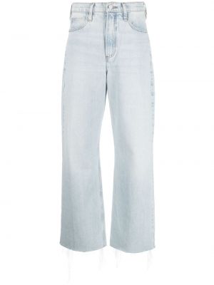 Bavlněné džíny s knoflíky Frame - modrá