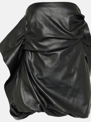 Δερμάτινη φόρεμα The Attico μαύρο