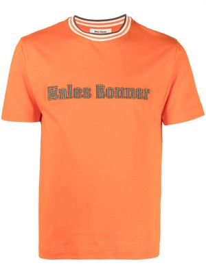 T-shirt med broderi Wales Bonner orange