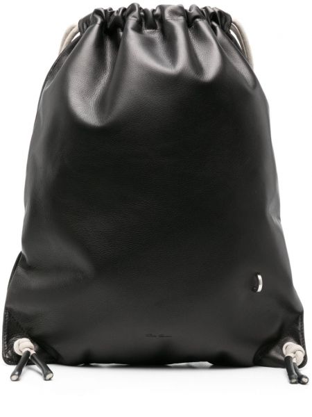 Kožni ruksak Rick Owens crna