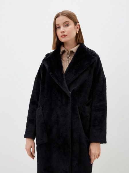Пальто с мехом Louren Wilton черное