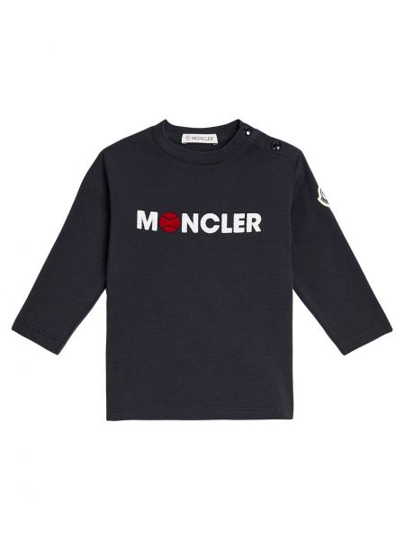 Jersey bomull t-skjorte for jenter Moncler Enfant blå