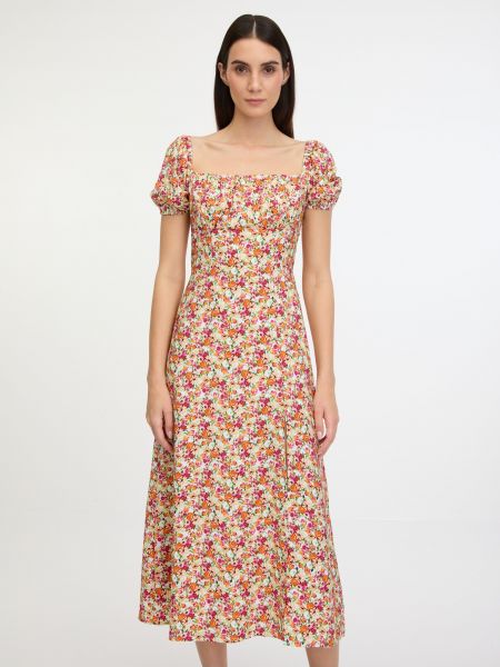 Kvetinový trapézové šaty Guess
