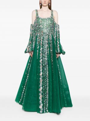 Sukienka wieczorowa tiulowa Saiid Kobeisy zielona