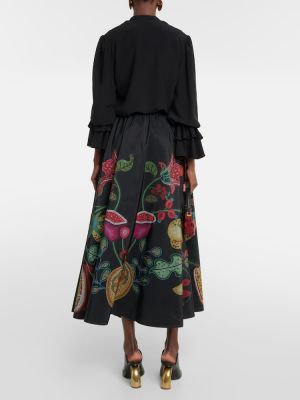 Midi suknja s cvjetnim printom La Doublej