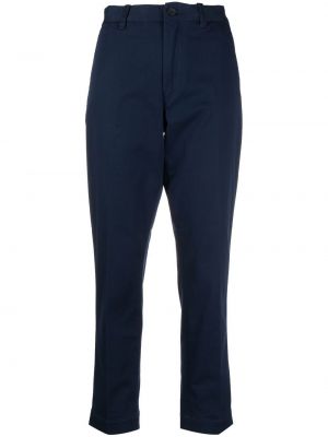 Pantalon brodé taille haute taille haute Polo Ralph Lauren bleu