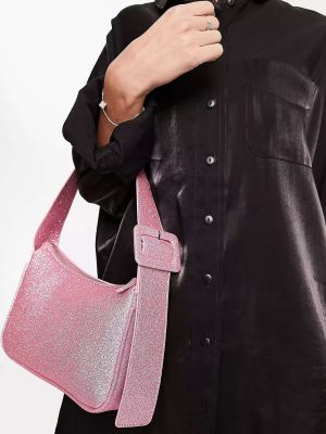 Розовая блестящая сумка через плечо Reclaimed Vintage