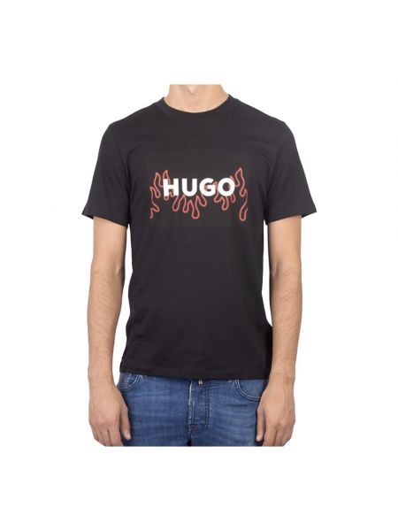 Koszulka z nadrukiem Hugo czarna