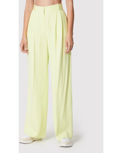 Boss Pantaloni din material Tillia 50472215 Galben Relaxed Fit