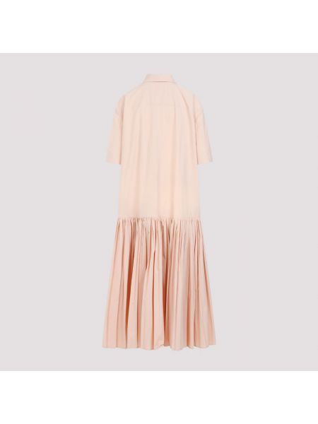 Sukienka midi bawełniany Jil Sander różowy