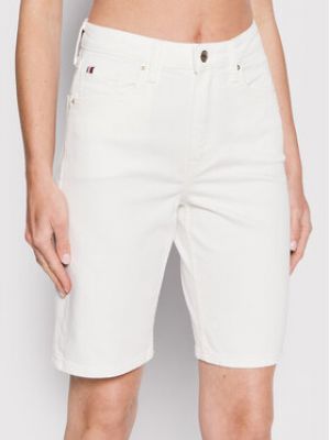 Shorts en jean Tommy Hilfiger blanc