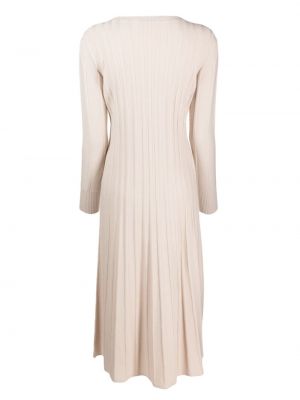 Plisované vlněné midi šaty D.exterior bílé