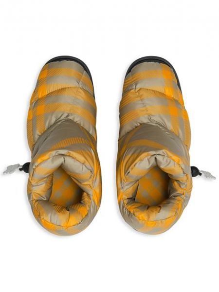 Клетчатые ботинки Burberry желтые