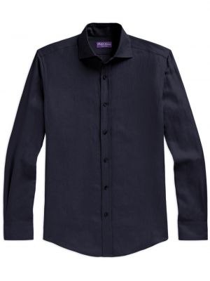 Hedvábná lněná košile Ralph Lauren Purple Label