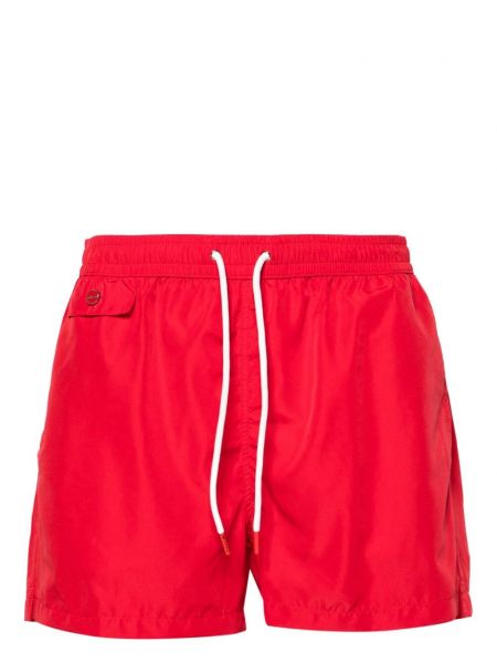 Pantaloncini con stampa Kiton rosso