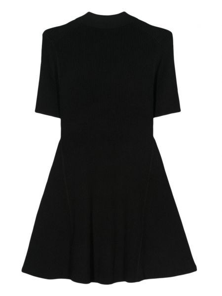 Mini šaty s výšivkou Ganni černé