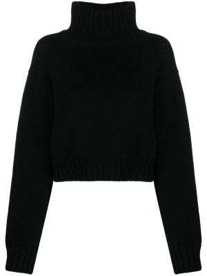 Кашмирен вълнен пуловер Roberto Collina черно