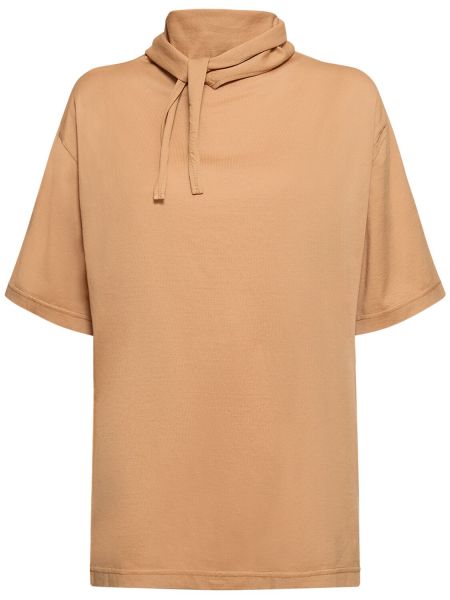 T-shirt i bomull Lemaire beige