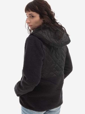 Kapucnis fleece rövid kabát Columbia fekete