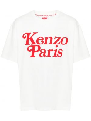 Bavlnené tričko Kenzo biela