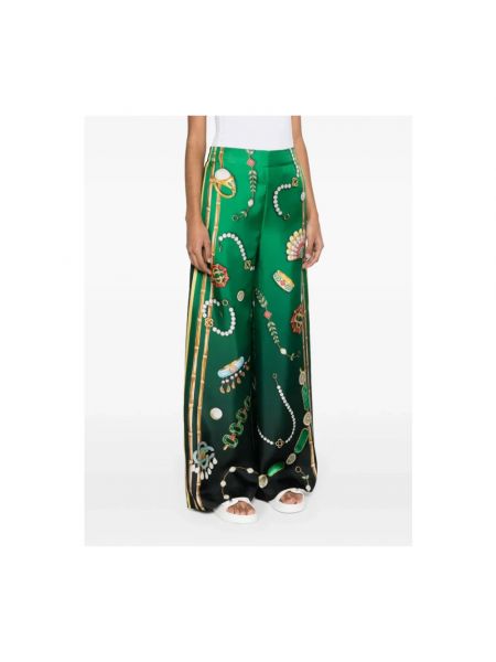 Pantalones de tela de seda Casablanca
