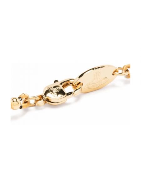 Collar de oro con perlas de cristal Vivienne Westwood blanco