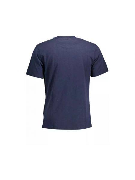 T-shirt mit stickerei aus baumwoll La Martina blau