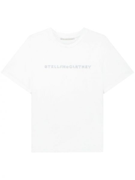 T-shirt mit kristallen Stella Mccartney weiß