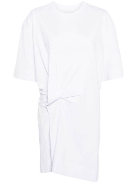 Plisirana asimetrična obleka Jnby bela