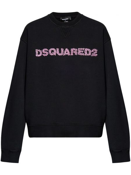 Broderet sweatshirt Dsquared2 sort