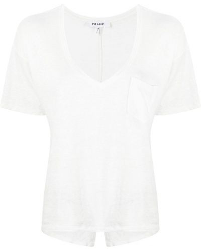 Camiseta de cuello redondo Frame blanco