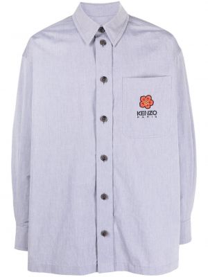Памучна риза Kenzo сиво
