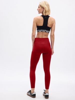 Sportovní kalhoty s vysokým pasem Gap červené