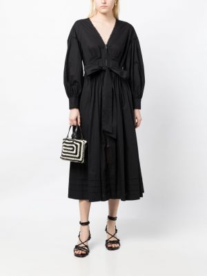 Sukienka midi bawełniana Marchesa Rosa czarna