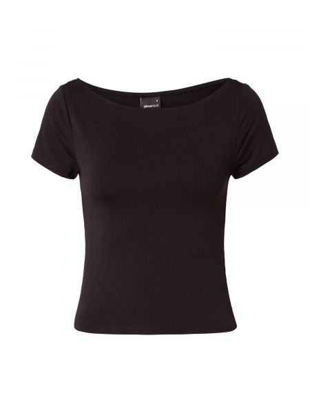 Marškinėliai slim fit Gina Tricot juoda