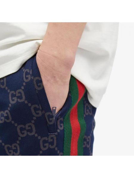 Спортивные штаны из джерси Gucci синие
