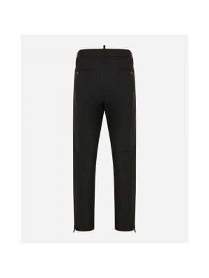 Pantalones chinos de lana con bolsillos Dsquared2 negro