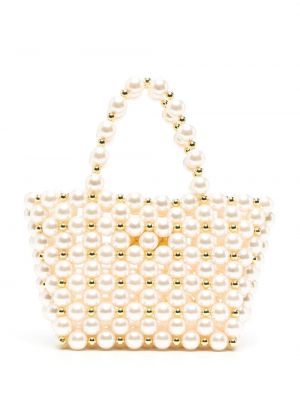Shopper handtasche mit perlen Vanina