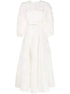 Bílé šaty ke kolenům Zimmermann