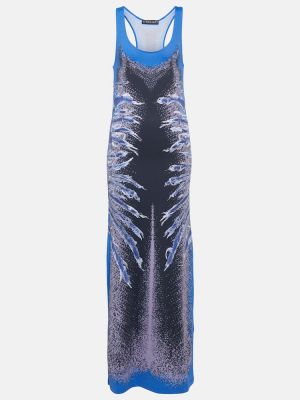 Dlouhé šaty s potiskem Y/project modré