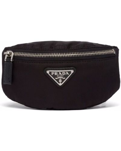 Найлонови чанта за носене на кръста Prada черно