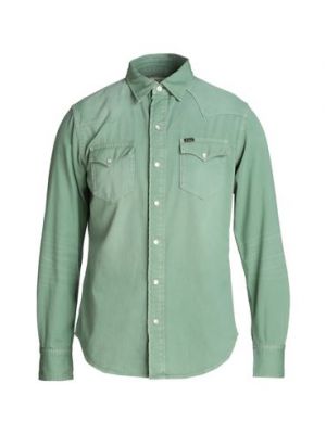 Camicia jeans di cotone Polo Ralph Lauren verde